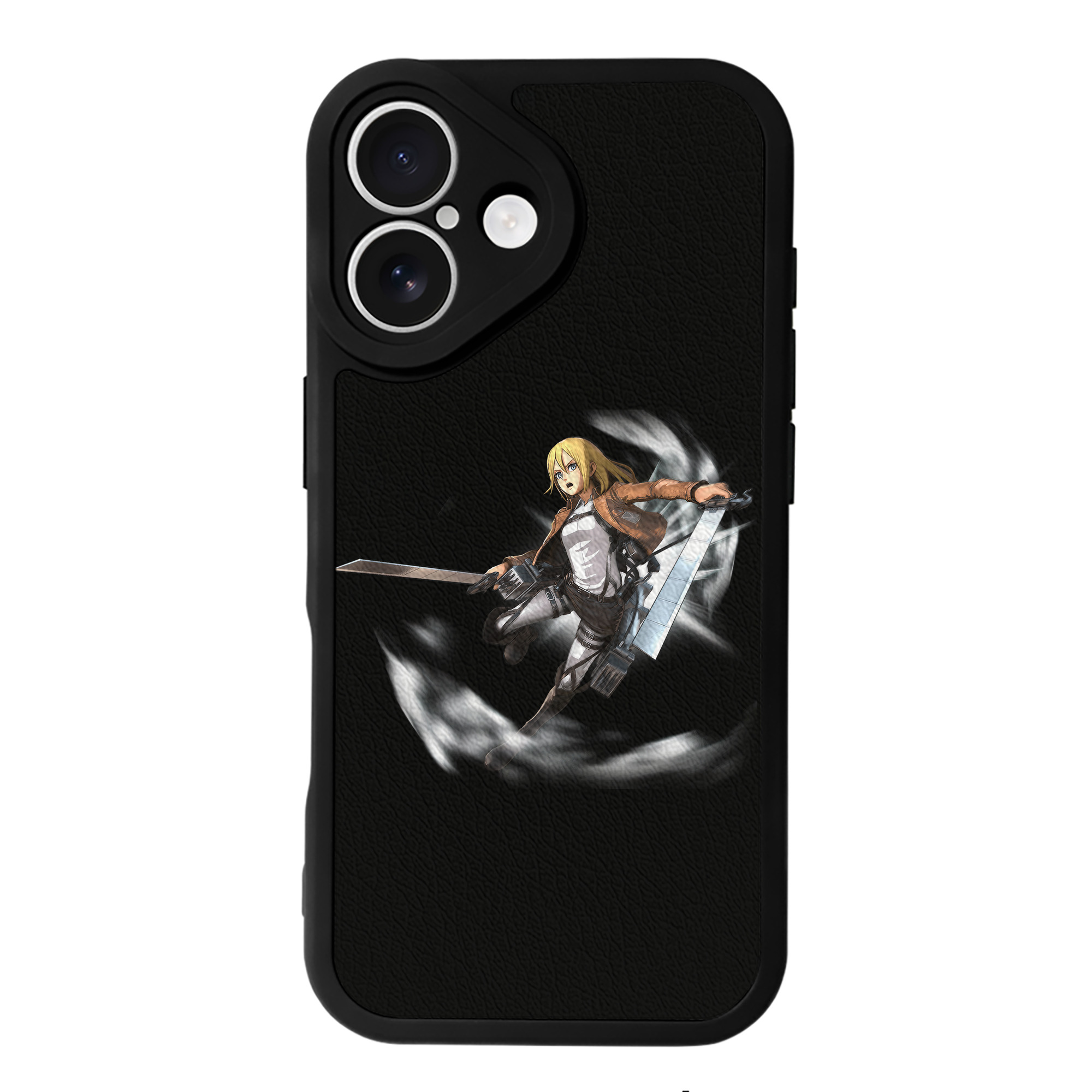 （画像用） 進撃の巨人 クリスタ·レンズ Attack on Titan Christa Lenz 【iPhone 16シリーズ対応】シリコンスマホケース（レザー調） 材質：シリコン